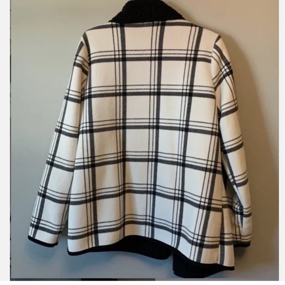 Ladies Sonoma Sherpa Fleece plaid jacket XL - Picture 2 of 9